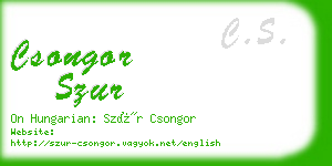 csongor szur business card